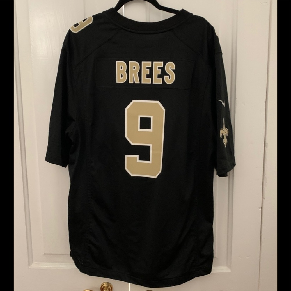 Saints Brees #9 Jersey Black
